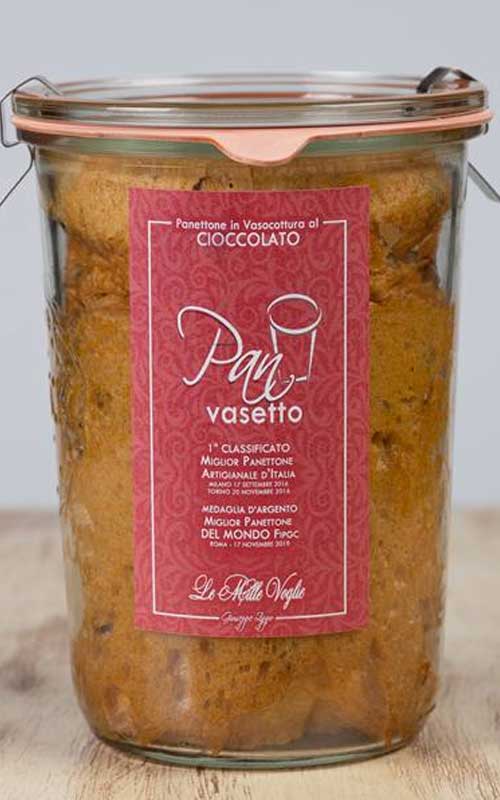 Pan Vasetto panettone artigianale al Cioccolato fondente in vasocottura